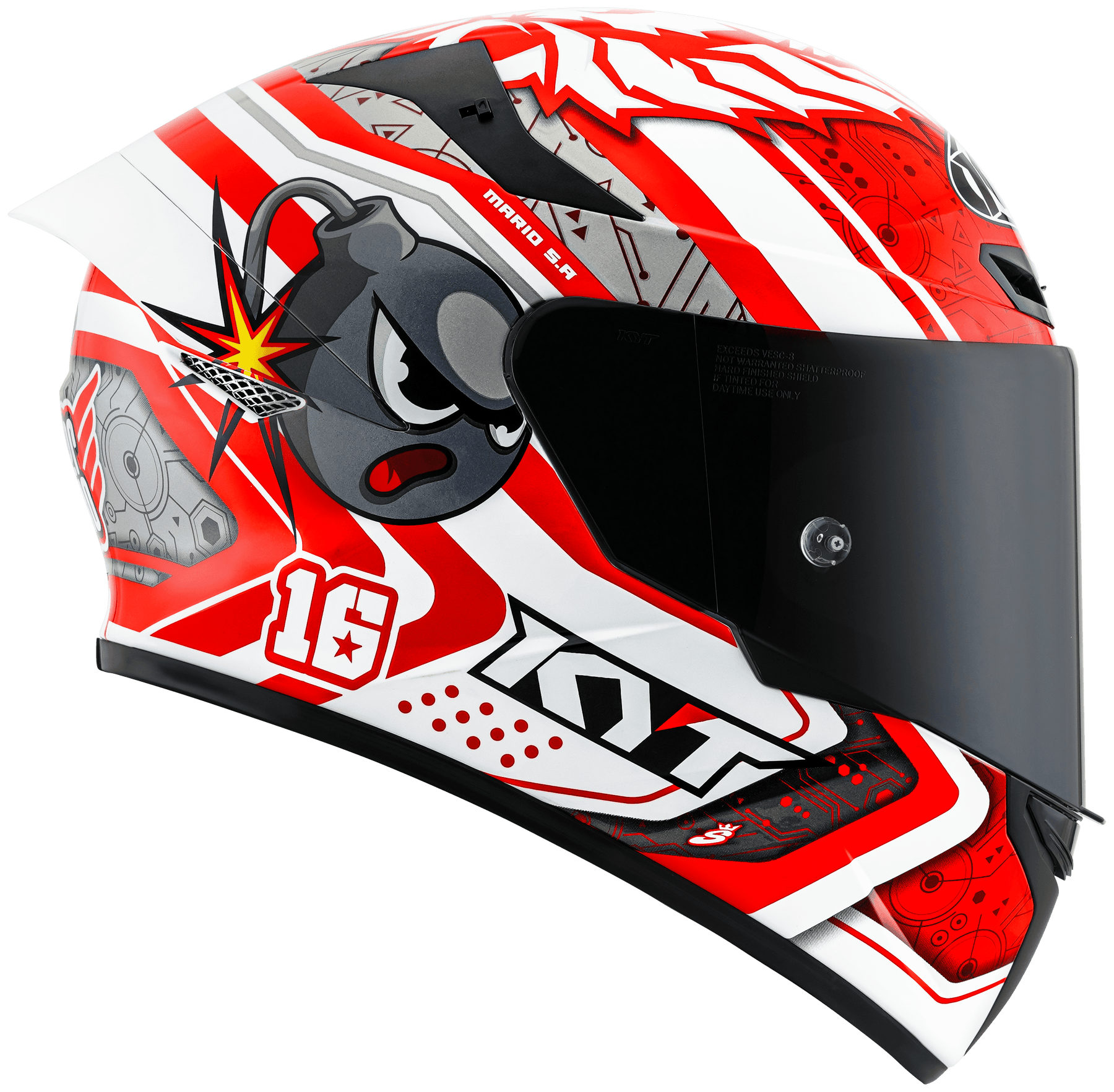 CAPACETE KYT TT-COURSE SUPER MARIO