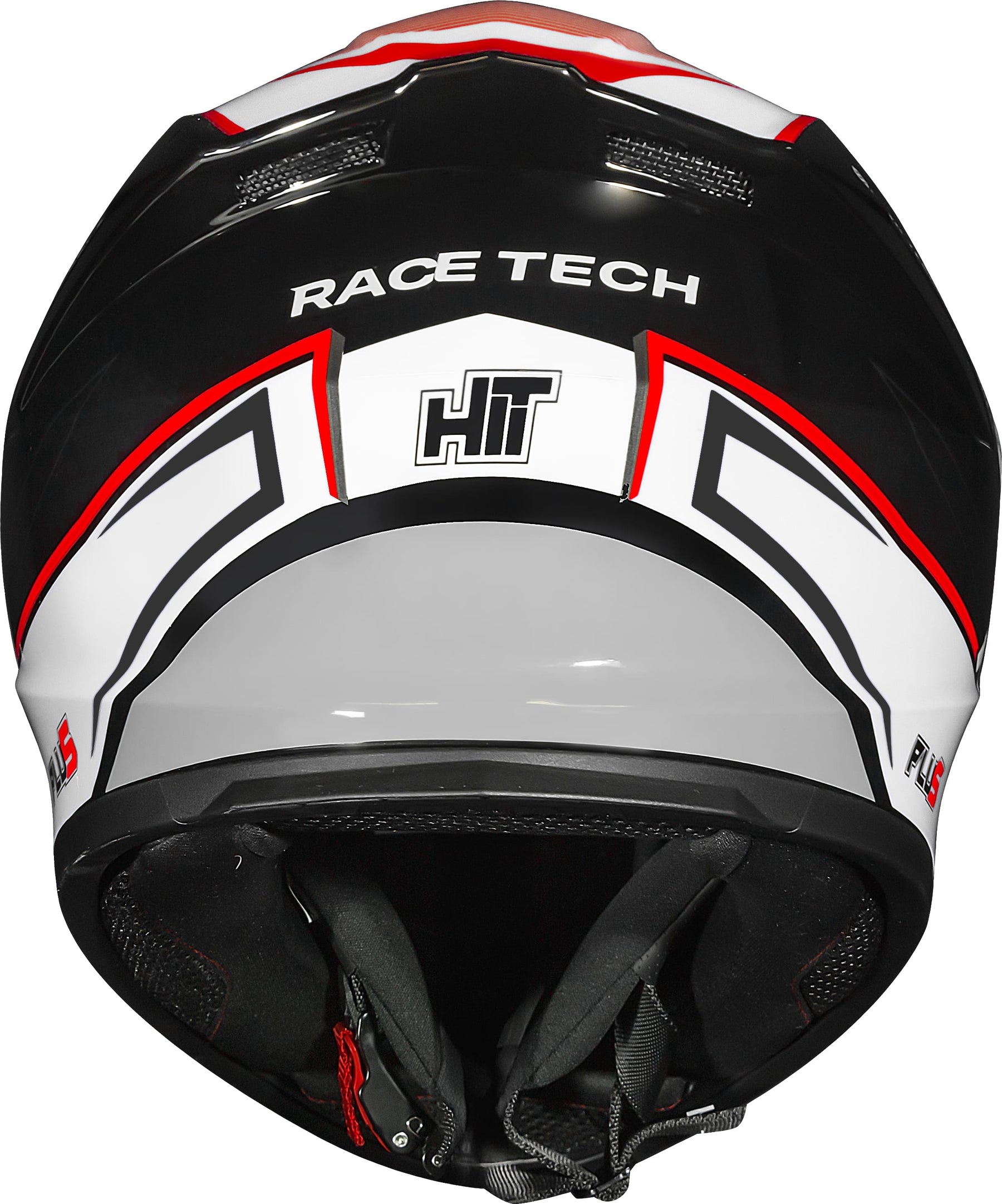 CAPACETE RACE TECH HIT PLUS PRETO E BRANCO