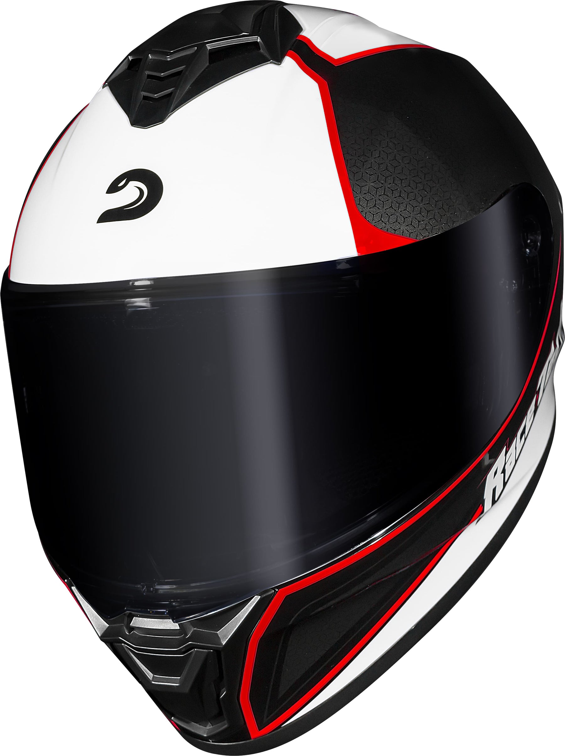 CAPACETE RACE TECH HIT PLUS PRETO E BRANCO