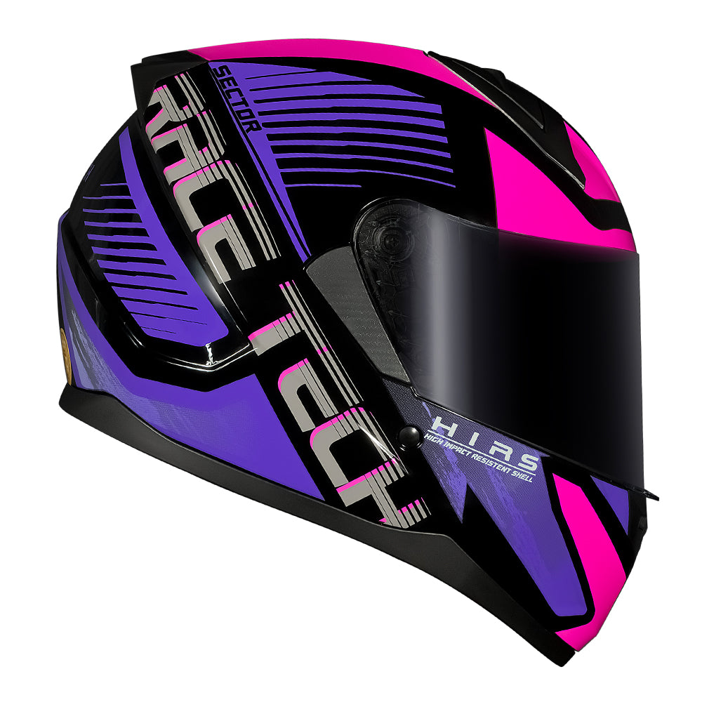 CAPACETE RACE TECH SECTOR SLASH PRETO E ROXO