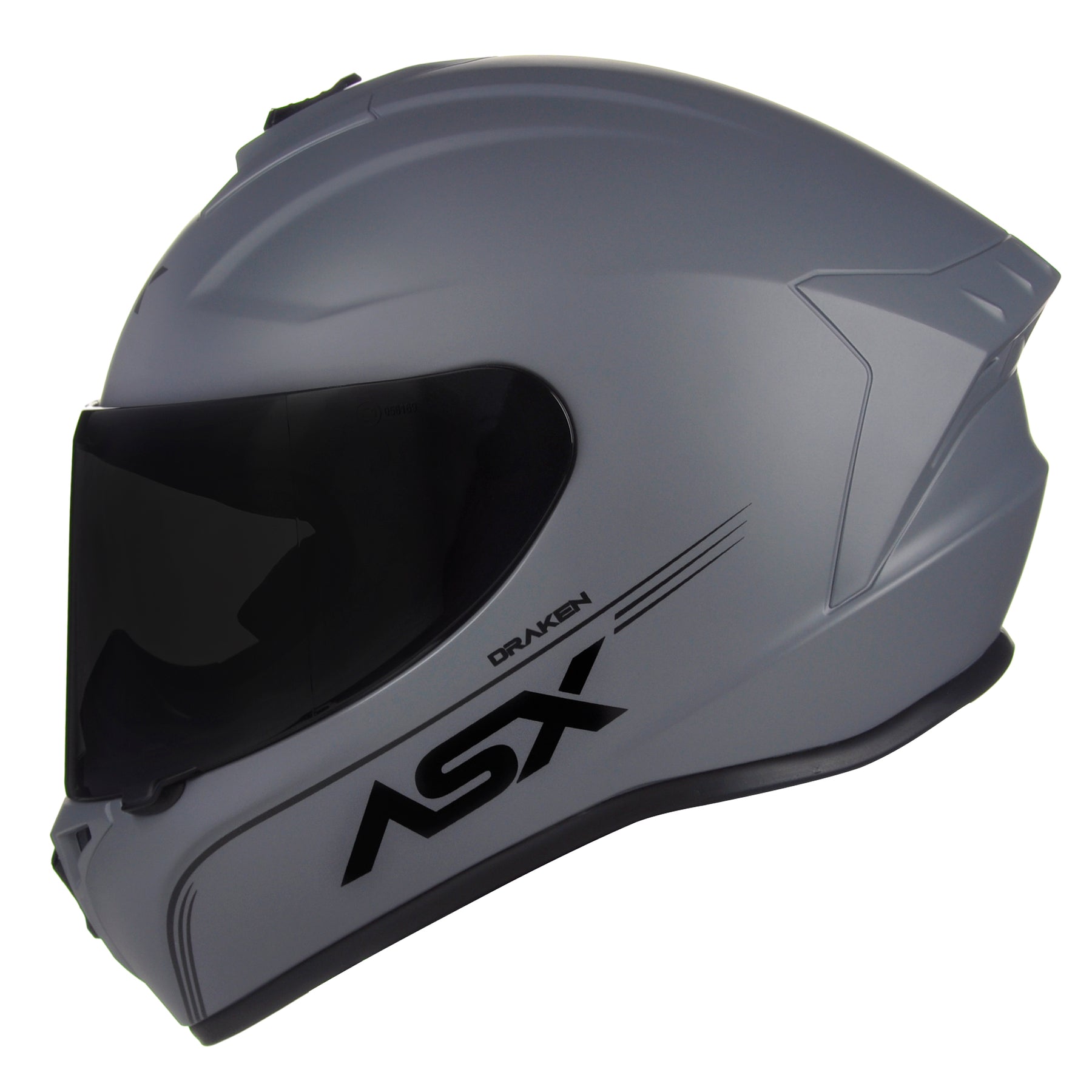 CAPACETE ASX DRAKEN SOLID FOSCO CINZA