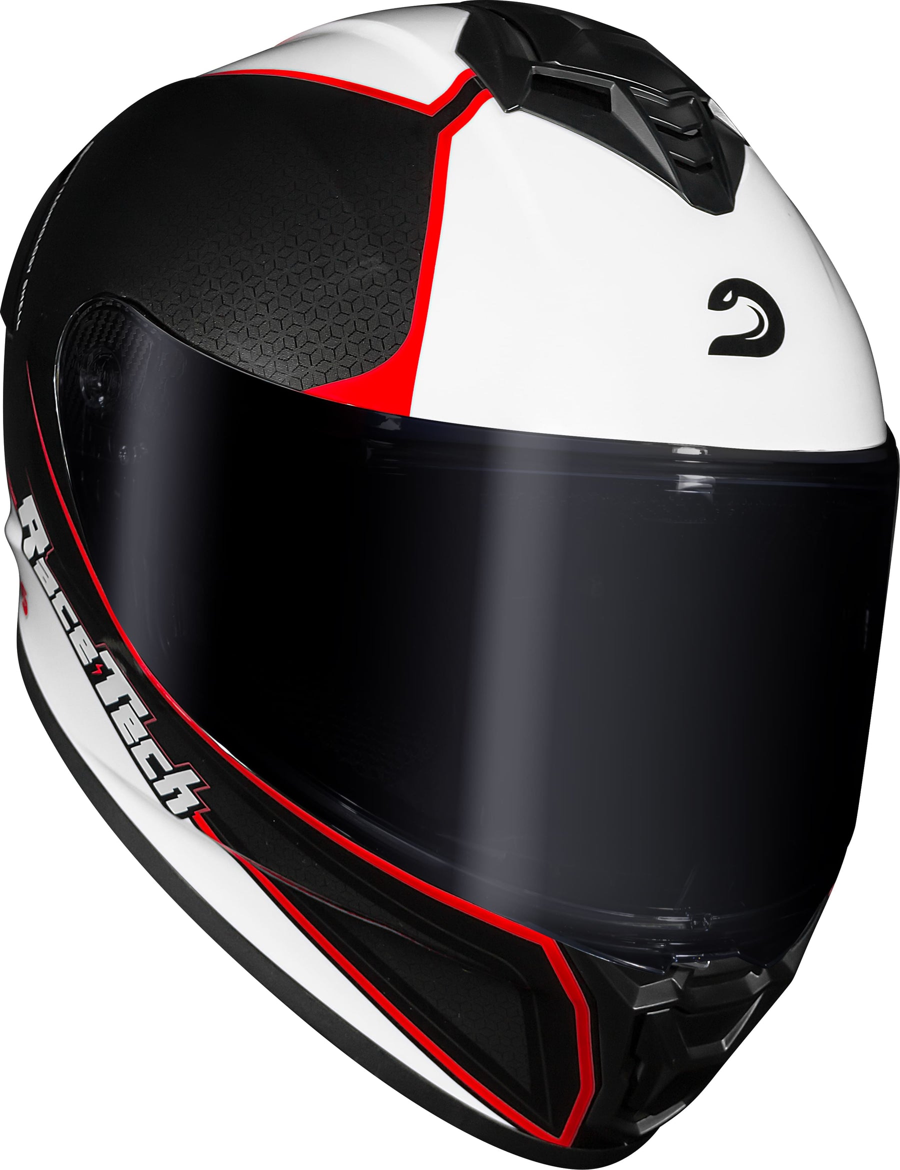 CAPACETE RACE TECH HIT PLUS PRETO E BRANCO