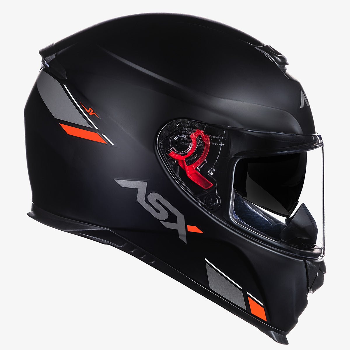 CAPACETE ASX EAGLE SV SOLID FOSCO PRETO GRAFITE VERMELHO