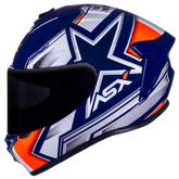 CAPACETE ASX DRAKEN PILOT BRILHO AZUL BRANCO VERMELHO