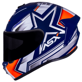 CAPACETE ASX DRAKEN PILOT BRILHO AZUL BRANCO VERMELHO