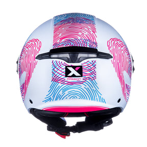 CAPACETE ASX CITY AIR PASSION BRILHO BRANCO ROSA AZUL