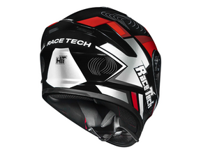 CAPACETE RACE TECH HIT DRAW PRETO E PRATA