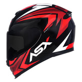 CAPACETE ASX EAGLE STREET BRILHO PRETO VERMELHO BRANCO