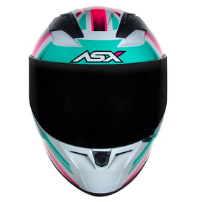 CAPACETE ASX CITY KINGDOM BRILHO BRANCO ROSA TIFFANY