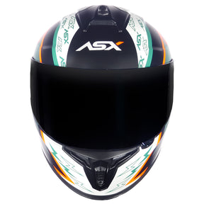 CAPACETE ASX DRAKEN THUNDER FOSCO PRETO VERDE LARANJA