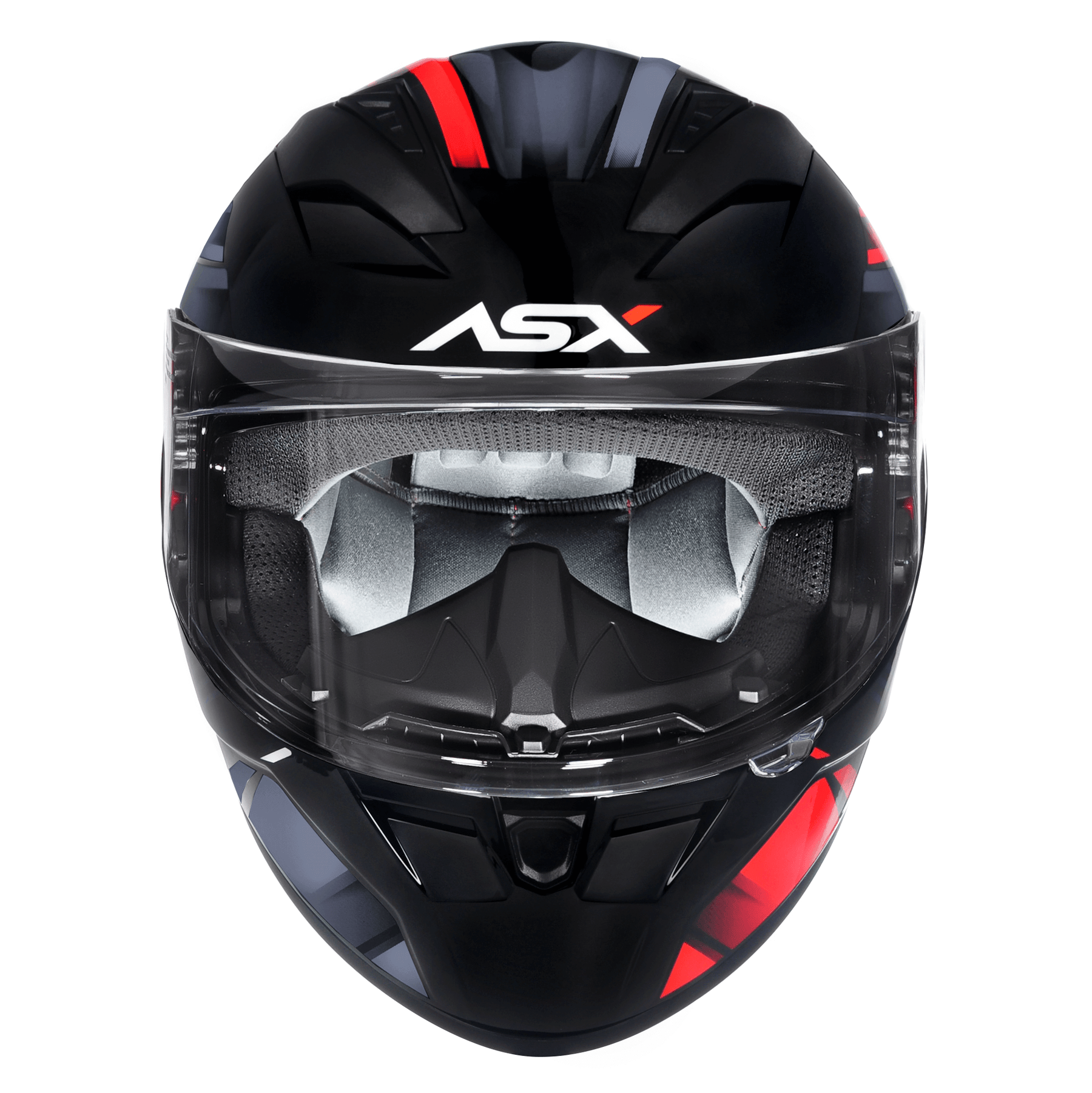 CAPACETE ASX CITY START BRILHO PRETO VERMELHO CINZA