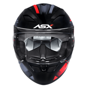 CAPACETE ASX CITY START BRILHO PRETO VERMELHO CINZA