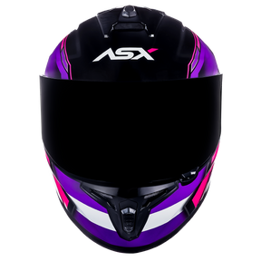 CAPACETE ASX DRAKEN PILOT BRILHO PRETO LILAS ROSA