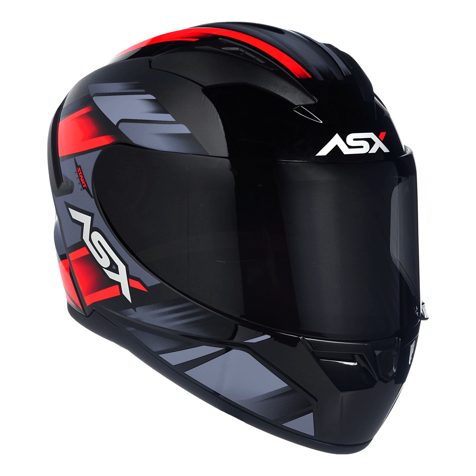 CAPACETE ASX CITY START BRILHO PRETO VERMELHO CINZA