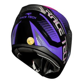 CAPACETE RACE TECH SECTOR SLASH PRETO E ROXO