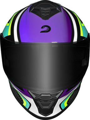CAPACETE RACE TECH HIT DRAW PRETO E ROXO