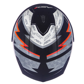 CAPACETE ASX DRAKEN THUNDER BRILHO PRETO CINZA VERMELHO