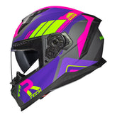 CAPACETE RACE TECH VOLT TRACK FOSCO TITANIUM E ROXO + ÓCULOS INTERNO