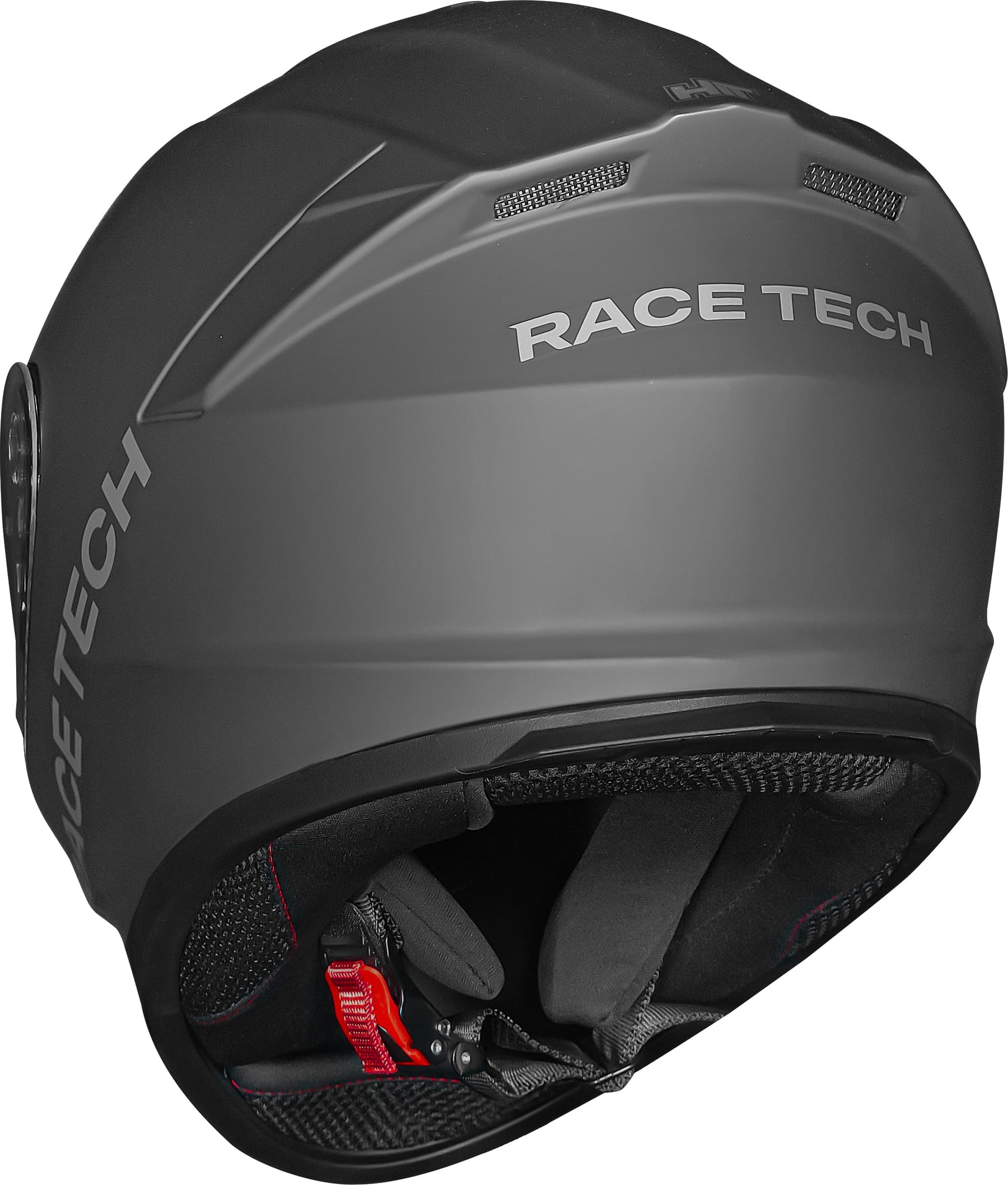 CAPACETE RACE TECH HIT MONOCOLOR TITANIUM FOSCO