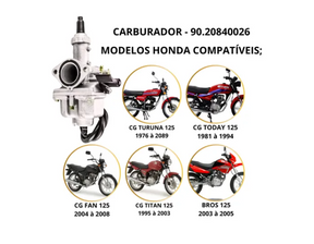 Carburador Completo Honda Cg Titan 125 99 1992 Até 2001 Vini