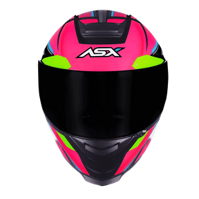 CAPACETE ASX EAGLE EXPLORER BRILHO PRETO ROSA PRATA