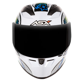 CAPACETE ASX CITY FLOWERS BRILHO BRANCO PRETO COLOR