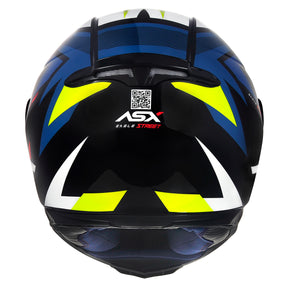 CAPACETE ASX EAGLE STREET BRILHO PRETO/AZUL/AMARELO