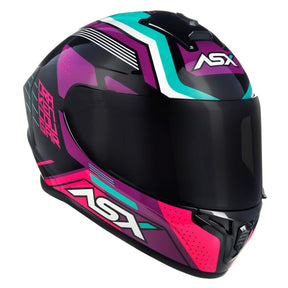 CAPACETE ASX DRAKEN COUGAR BRILHO PRETO ROSA TIFFANY