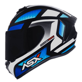 CAPACETE ASX DRAKEN SPIRIT BRILHO PRETO AZUL BRANCO