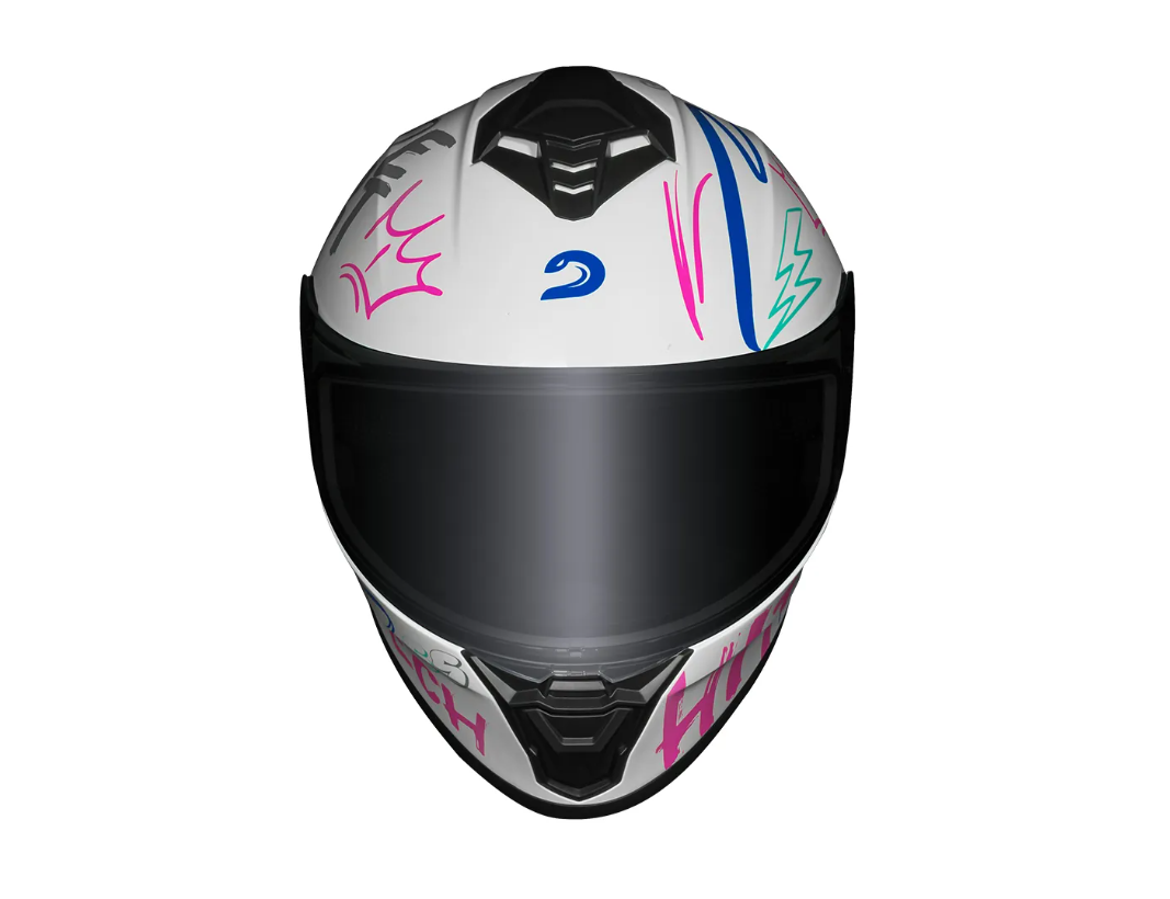 CAPACETE RACE TECH HIT FASTER BRANCO E ROXO