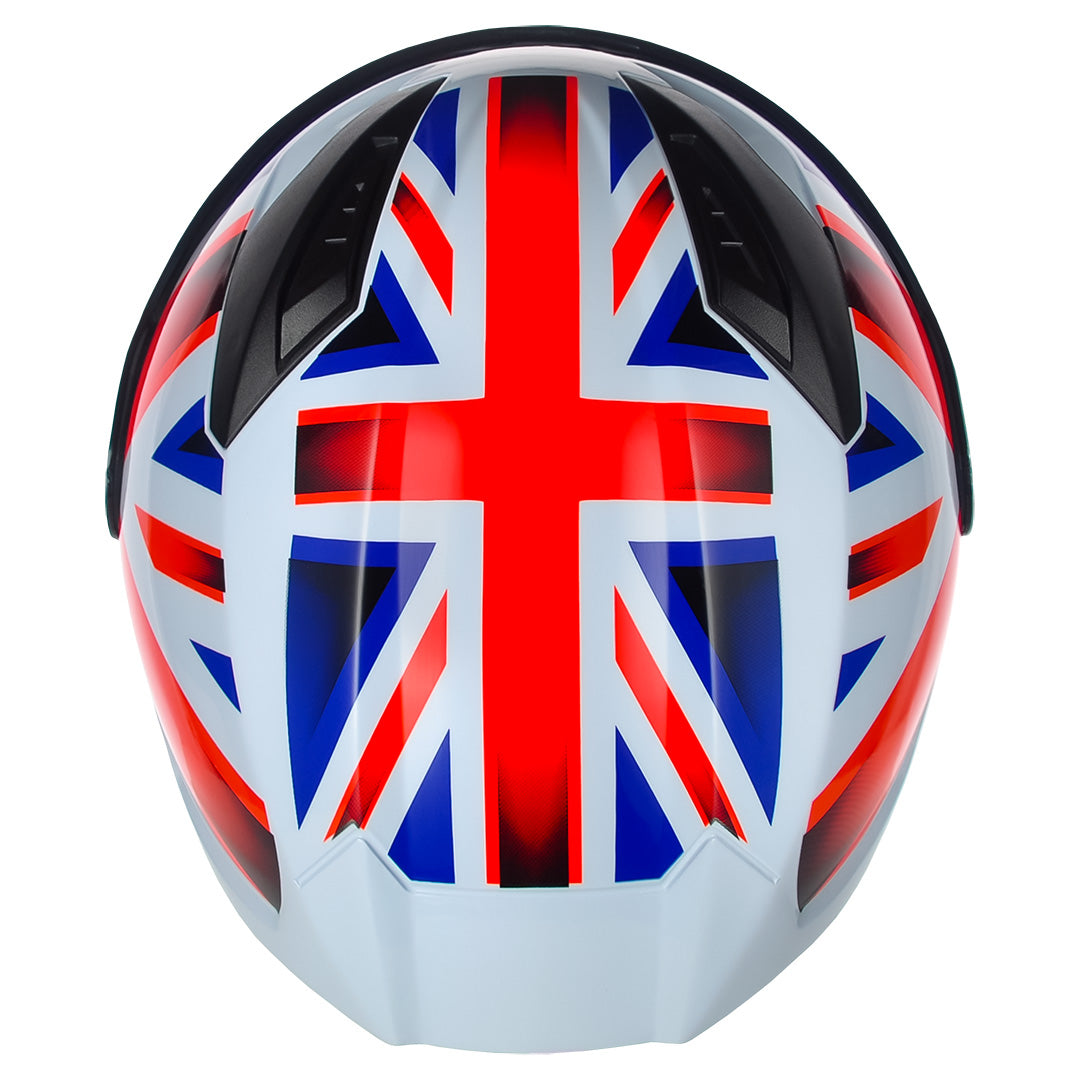 CAPACETE ASX CITY KINGDOM BRILHO BRANCO  VERMELHO  AZUL