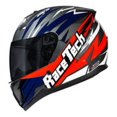 CAPACETE RACE TECH SECTOR ELECTRO TITANIUM E LARANJA