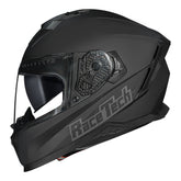 CAPACETE RACE TECH VOLT MONOCOLOR PRETO FOSCO + ÓCULOS INTERNO