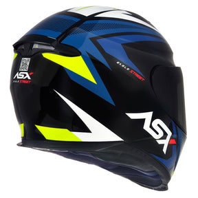 CAPACETE ASX EAGLE STREET BRILHO PRETO/AZUL/AMARELO