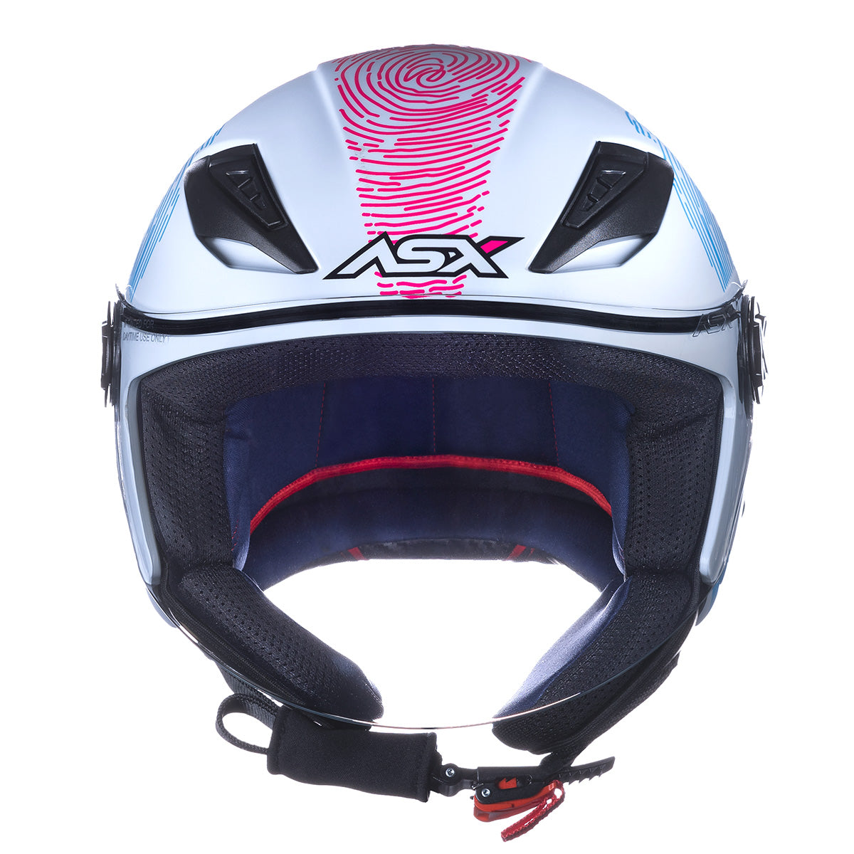 CAPACETE ASX CITY AIR PASSION BRILHO BRANCO ROSA AZUL