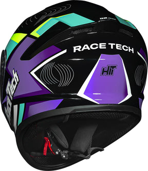 CAPACETE RACE TECH HIT DRAW PRETO E ROXO