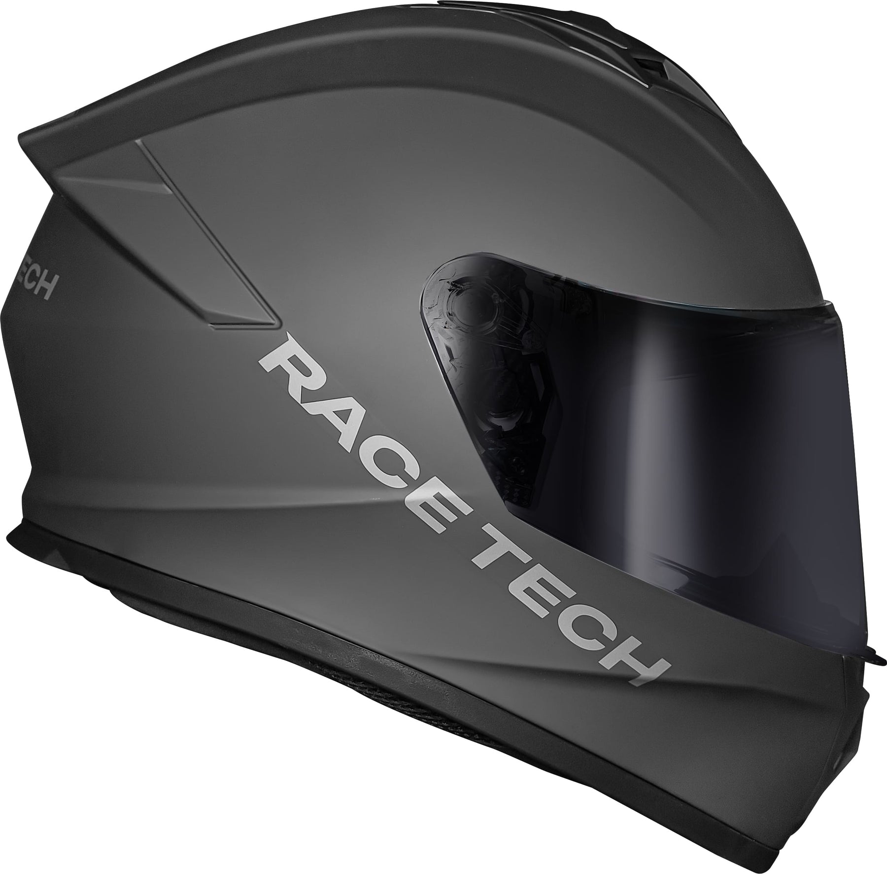 CAPACETE RACE TECH HIT MONOCOLOR TITANIUM FOSCO