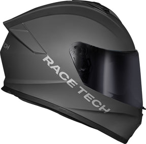CAPACETE RACE TECH HIT MONOCOLOR TITANIUM FOSCO