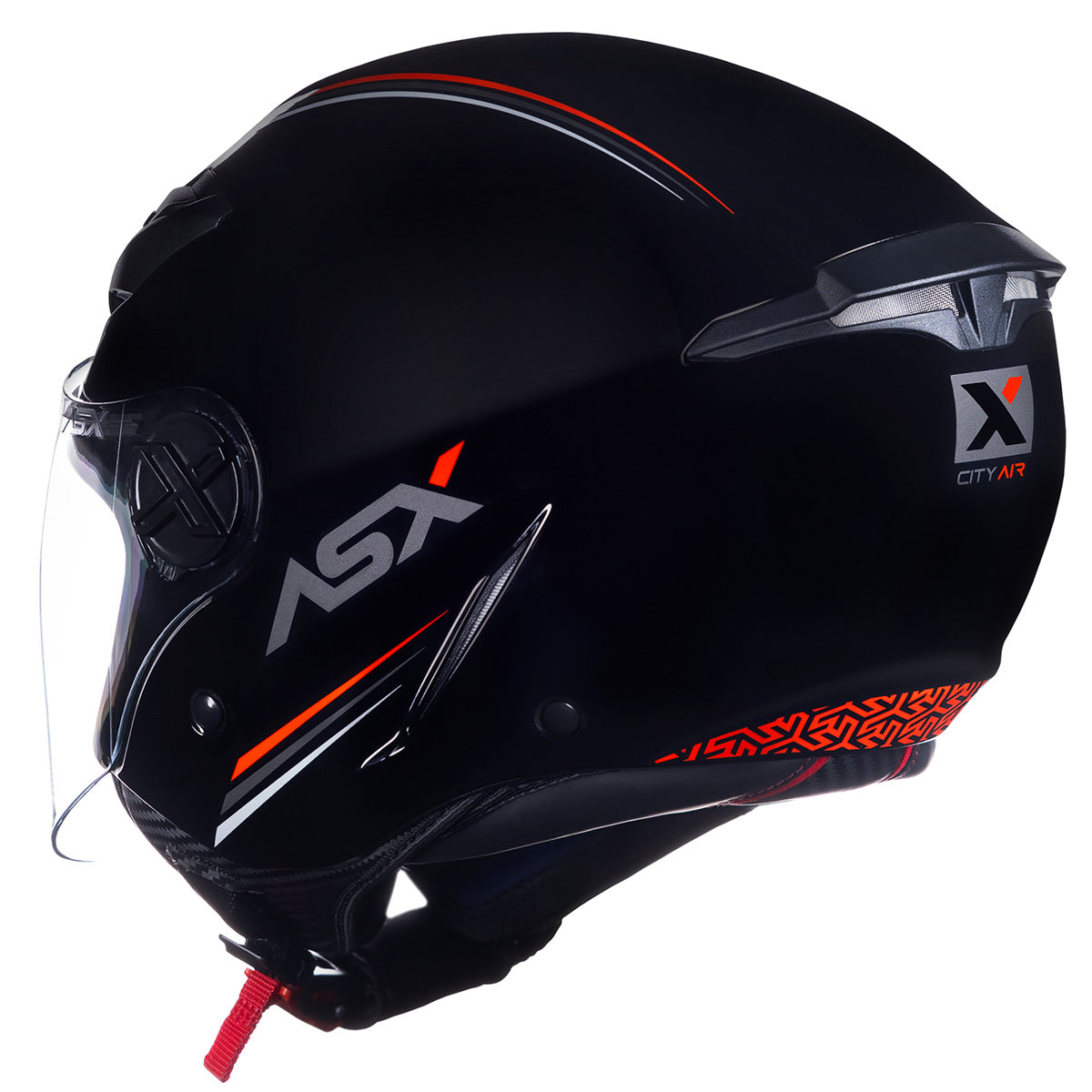 CAPACETE ASX CITY AIR SOLID BRILHO PRETO