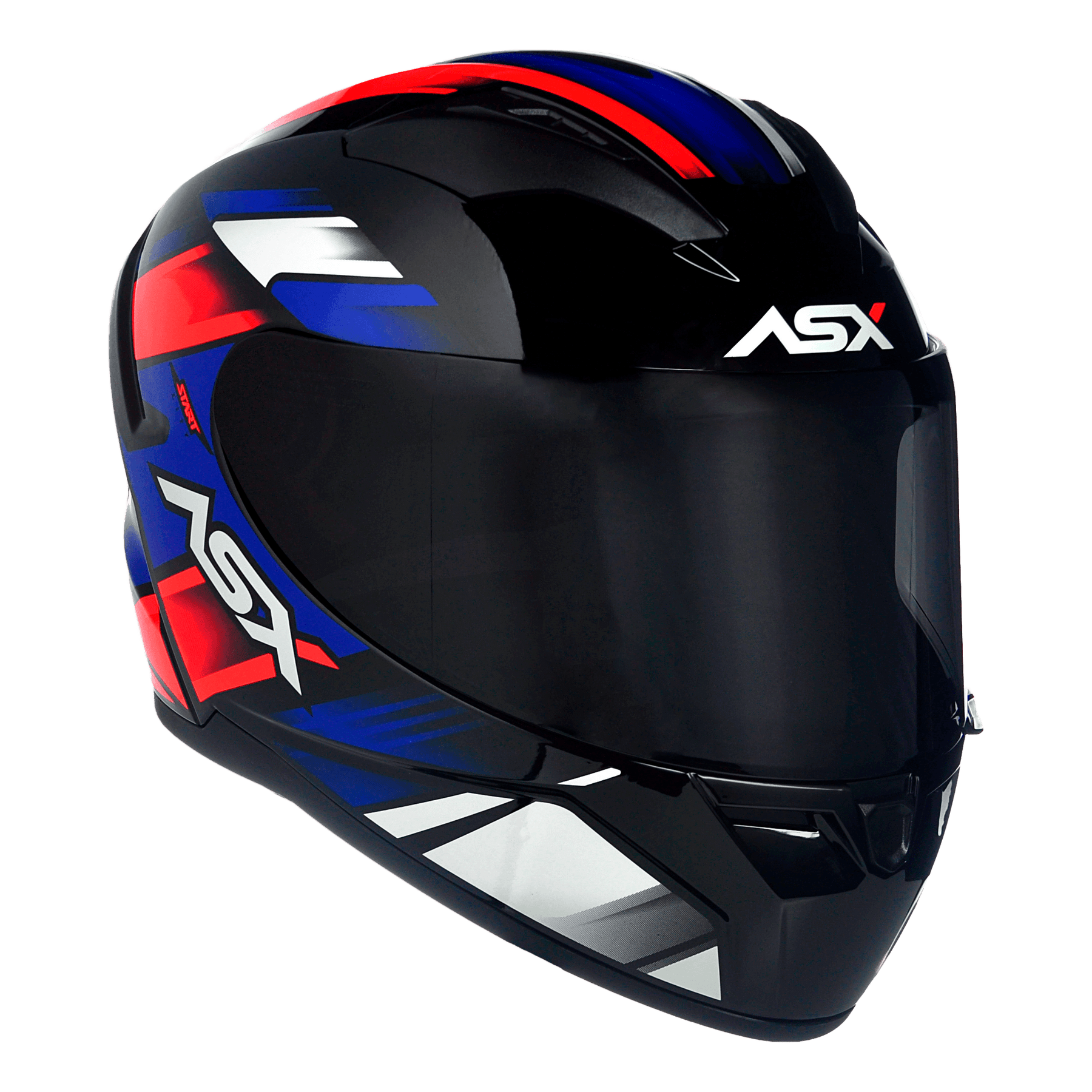 CAPACETE ASX CITY START BRILHO PRETO VERMELHO AZUL