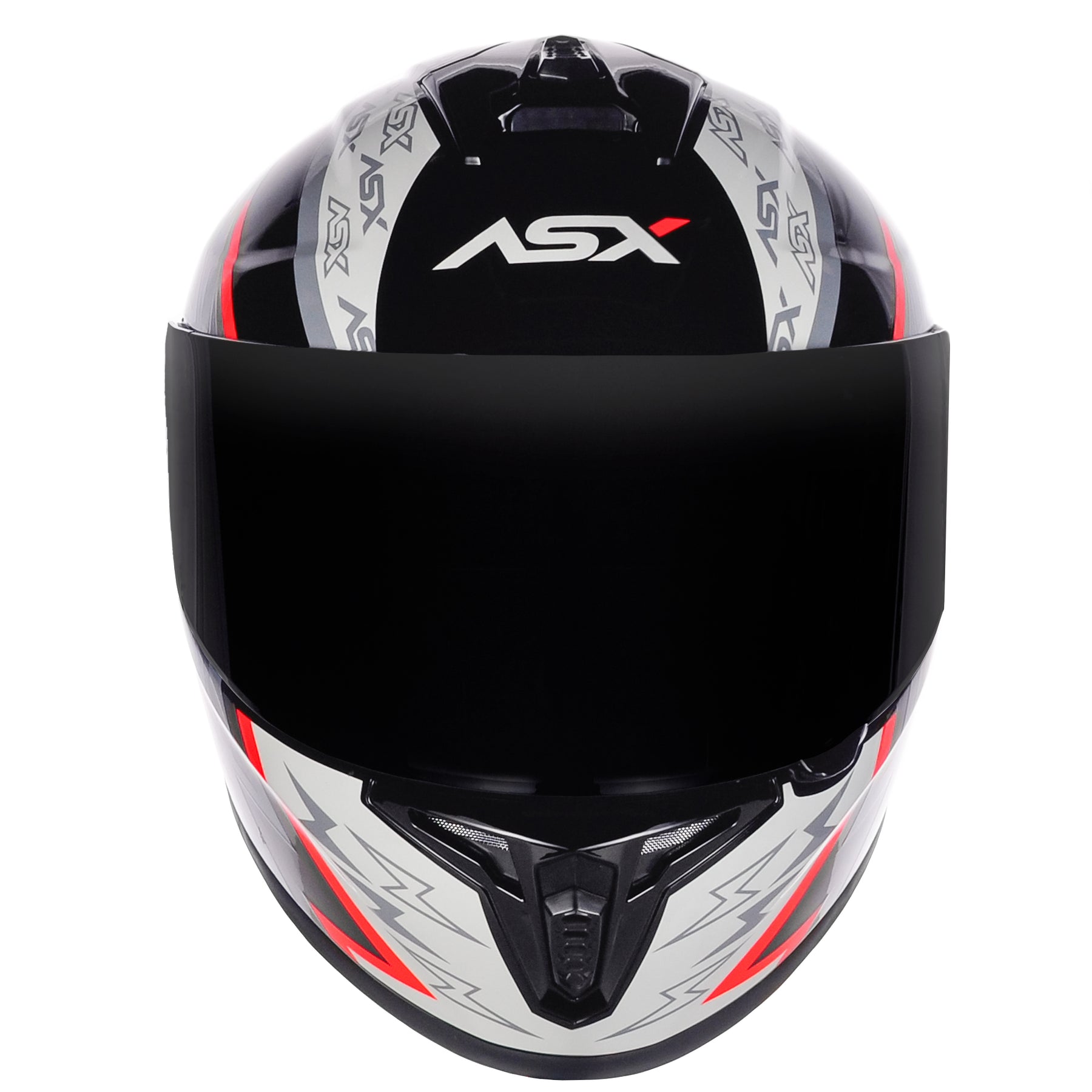 CAPACETE ASX DRAKEN THUNDER BRILHO PRETO CINZA VERMELHO