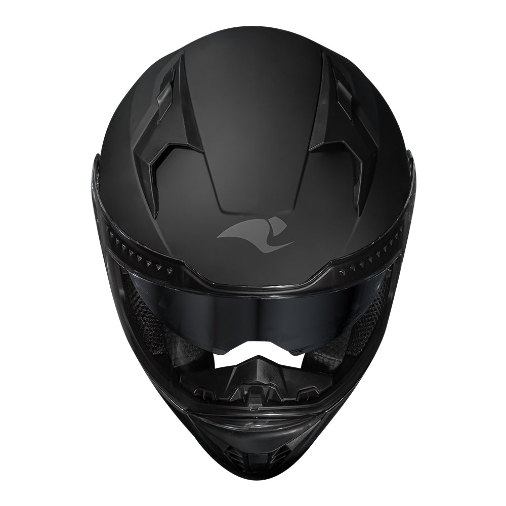 CAPACETE RACE TECH VOLT MONOCOLOR PRETO FOSCO + ÓCULOS INTERNO