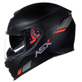 CAPACETE ASX EAGLE SV SOLID FOSCO PRETO GRAFITE VERMELHO