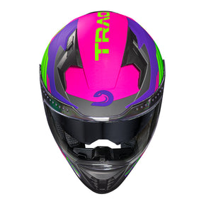 CAPACETE RACE TECH VOLT TRACK FOSCO TITANIUM E ROXO + ÓCULOS INTERNO