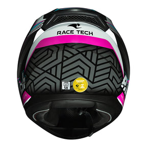 CAPACETE RACE TECH SECTOR VOLTKON BRANCO E ROSA