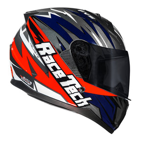 CAPACETE RACE TECH SECTOR ELECTRO TITANIUM E LARANJA