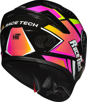 CAPACETE RACE TECH HIT DRAW PRETO E ROSA