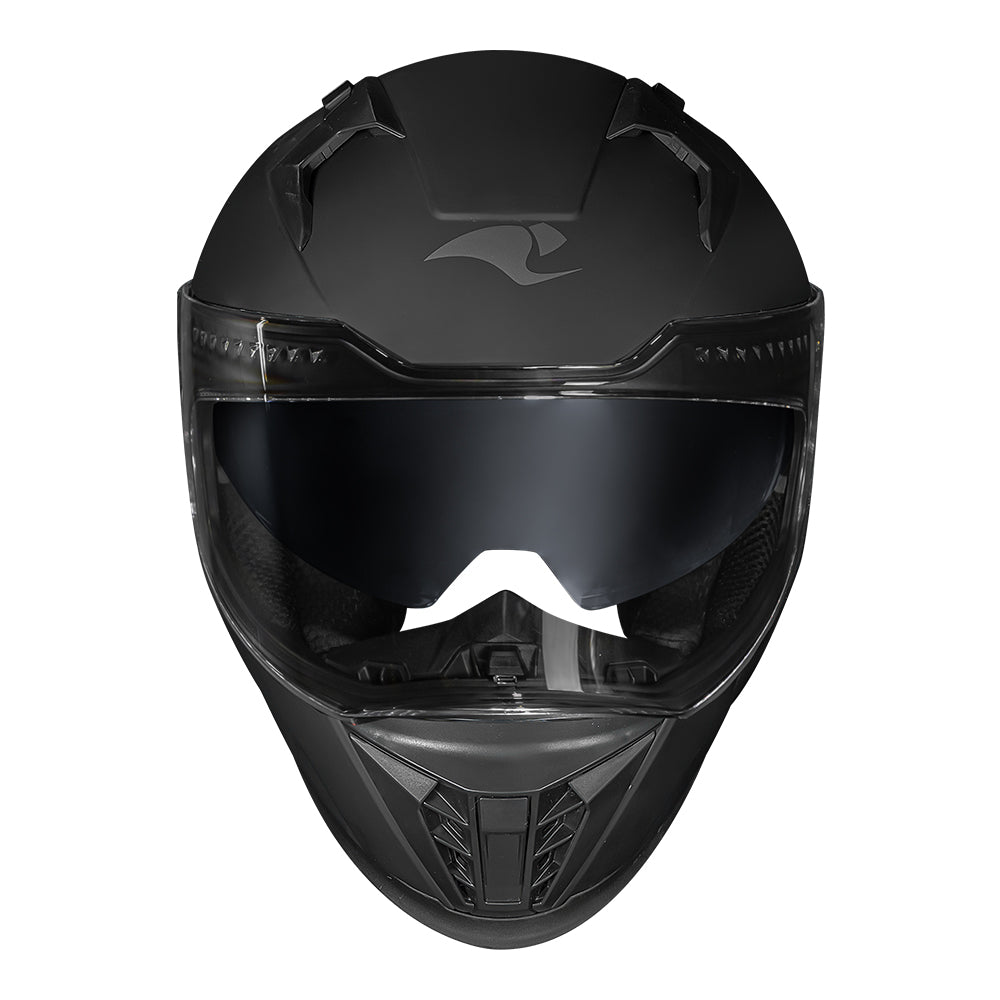 CAPACETE RACE TECH VOLT MONOCOLOR PRETO FOSCO + ÓCULOS INTERNO
