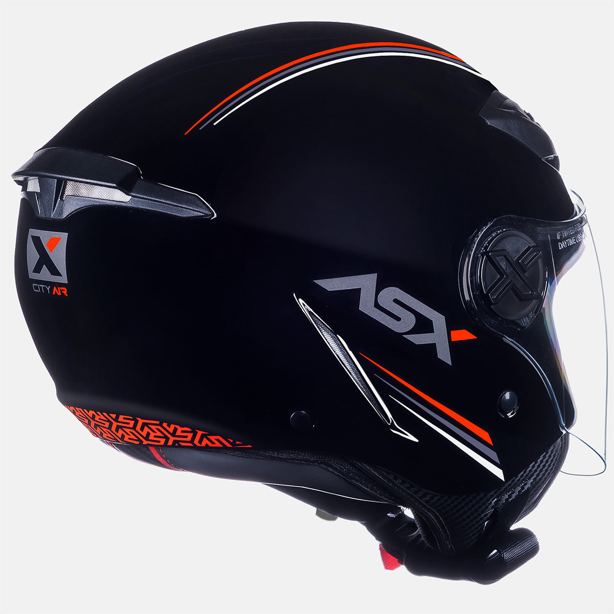 CAPACETE ASX CITY AIR SOLID BRILHO PRETO