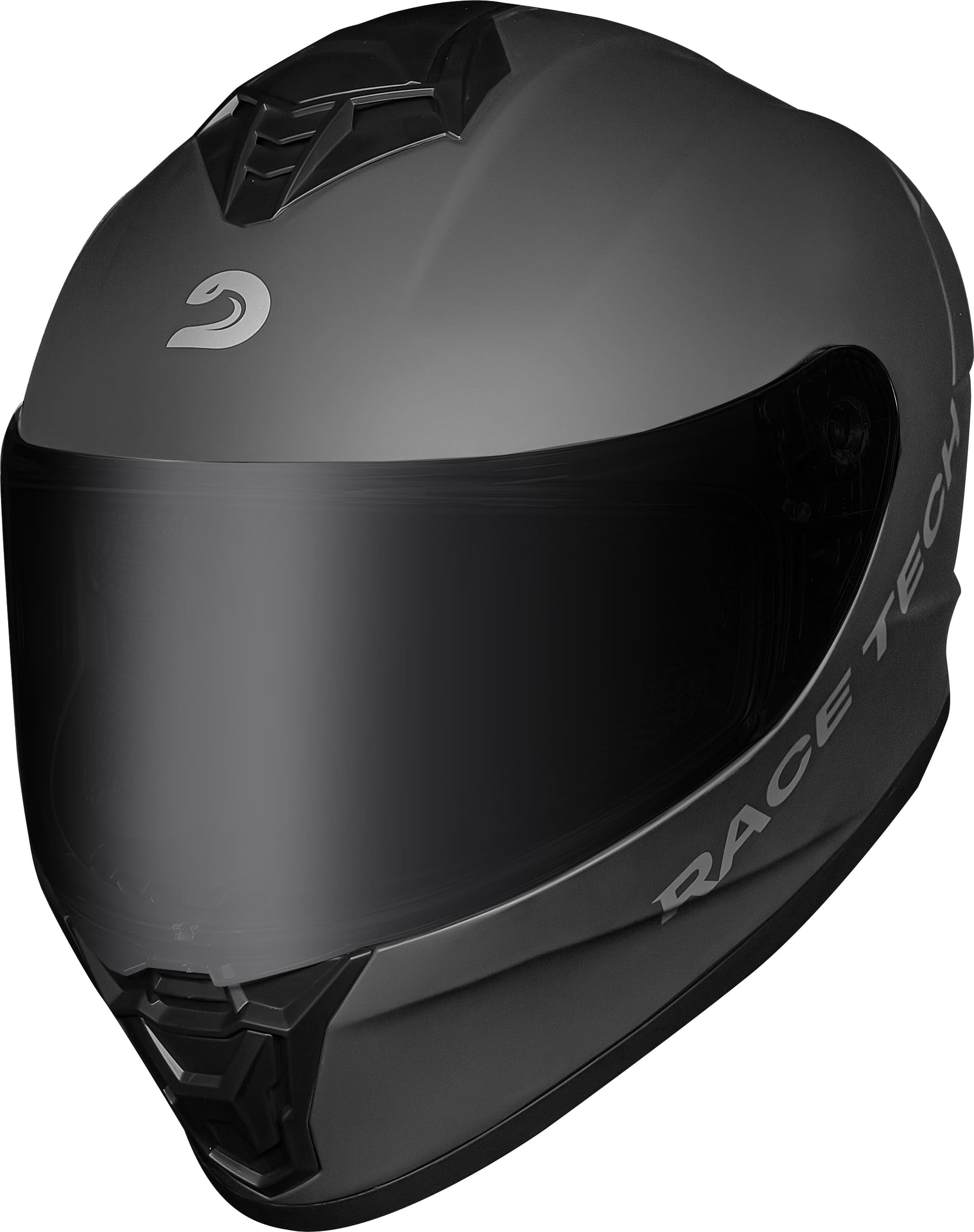 CAPACETE RACE TECH HIT MONOCOLOR TITANIUM FOSCO